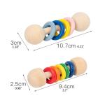 Gym Rodent 10.7cm Wooden Rattle Ring Montessori Wooden Teethers Safe
