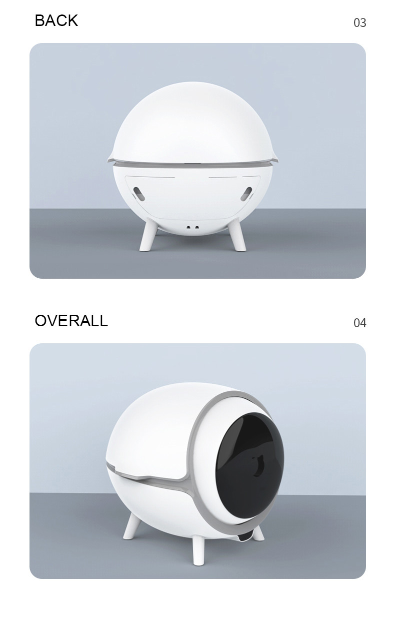 Automatic Self Cleaning Cat Toilet Fully Enclosed Indoor 6W 11.5Kg