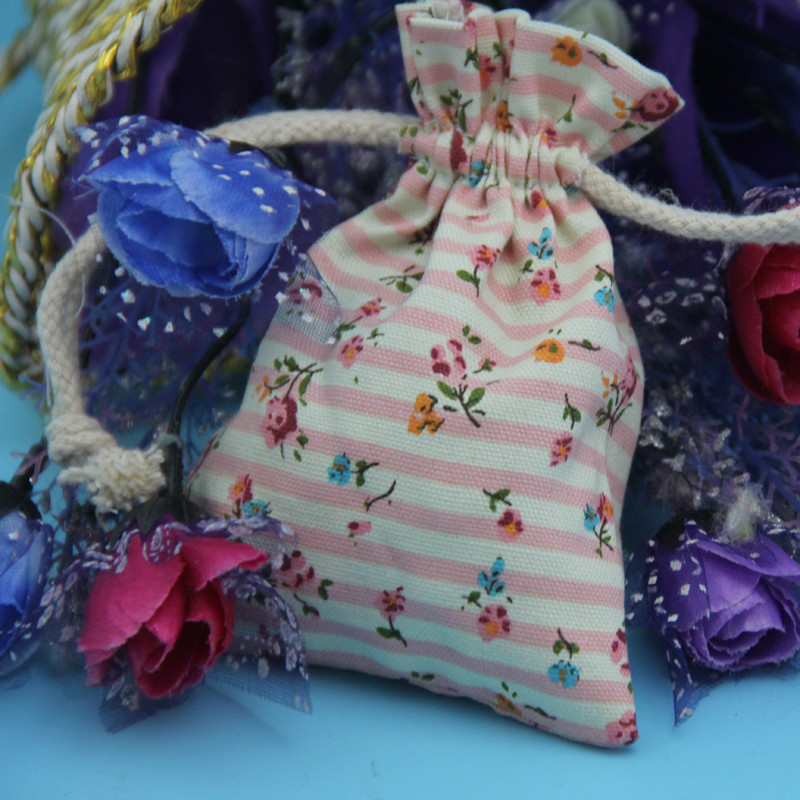 8x12cm Pantone Color Drawstring Cotton Headphone Pouch