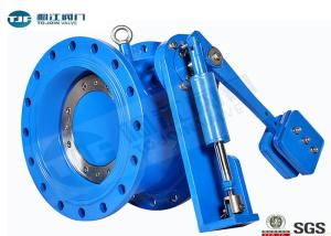 China Flanged Butterfly Valve With Counter - Weight Hydraulic Control Check PN10 / PN16 on sale