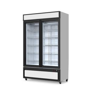 Quality 1000L Glass Door Chiller Vertical Display Freezer For Supermarket wholesale