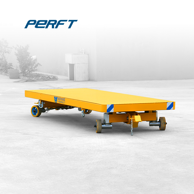 Non-powered towed flat transfer trolley