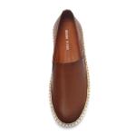 Brown Rubber Outsole Anti Skid Mens Leather Sneakers