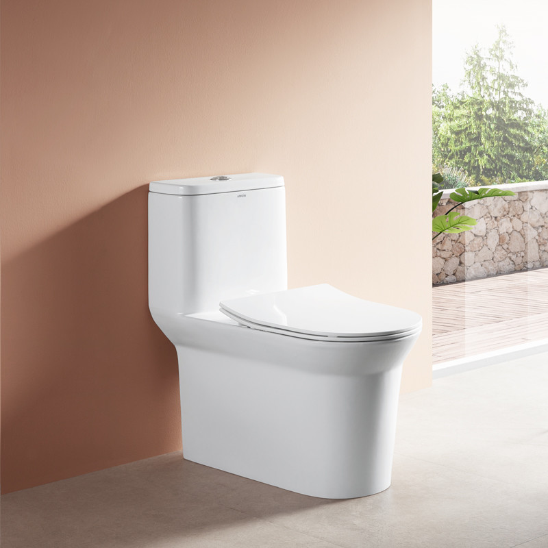 1 Piece Chair Height Elongated Toilet With Seat Cover