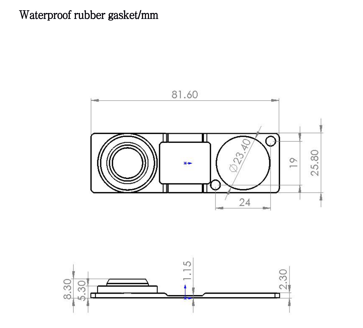 Black IP65 Female Powercon Connector 3 Pin LED Outdoor Use 250V/20A Chassis Connector