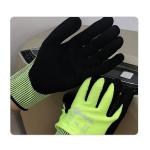 Men Anti Abrasion HPPE Knit Black Nitrile Mining Cut Resistant Safety Gloves