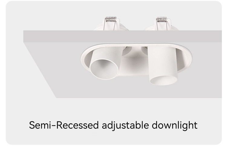 Customizable Anti-Glare GU10 Recessed Spotlight Frame Designed For Commercial Spaces