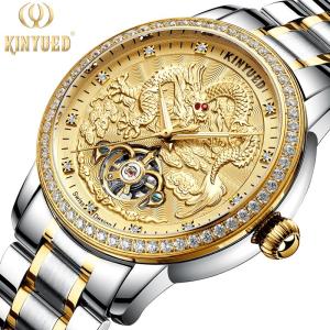 Quality Dragon Embossed Waterproof Mechanical Watch Automatic Movement wholesale