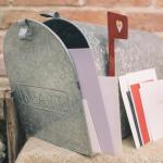 Custom Logo American Style Wedding Mailbox Postbox Cards Box Metal with Red