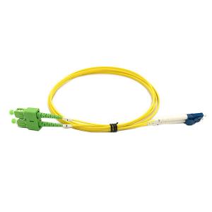 Quality G657A1 yellow fiber patch cable With High Density Connectors wholesale