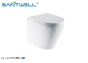 Quality Round P trap SWA1321F Wall Faced Toilet Washdown WC Two Piece Fitting Watermark Toilet Rimless Flushing wholesale