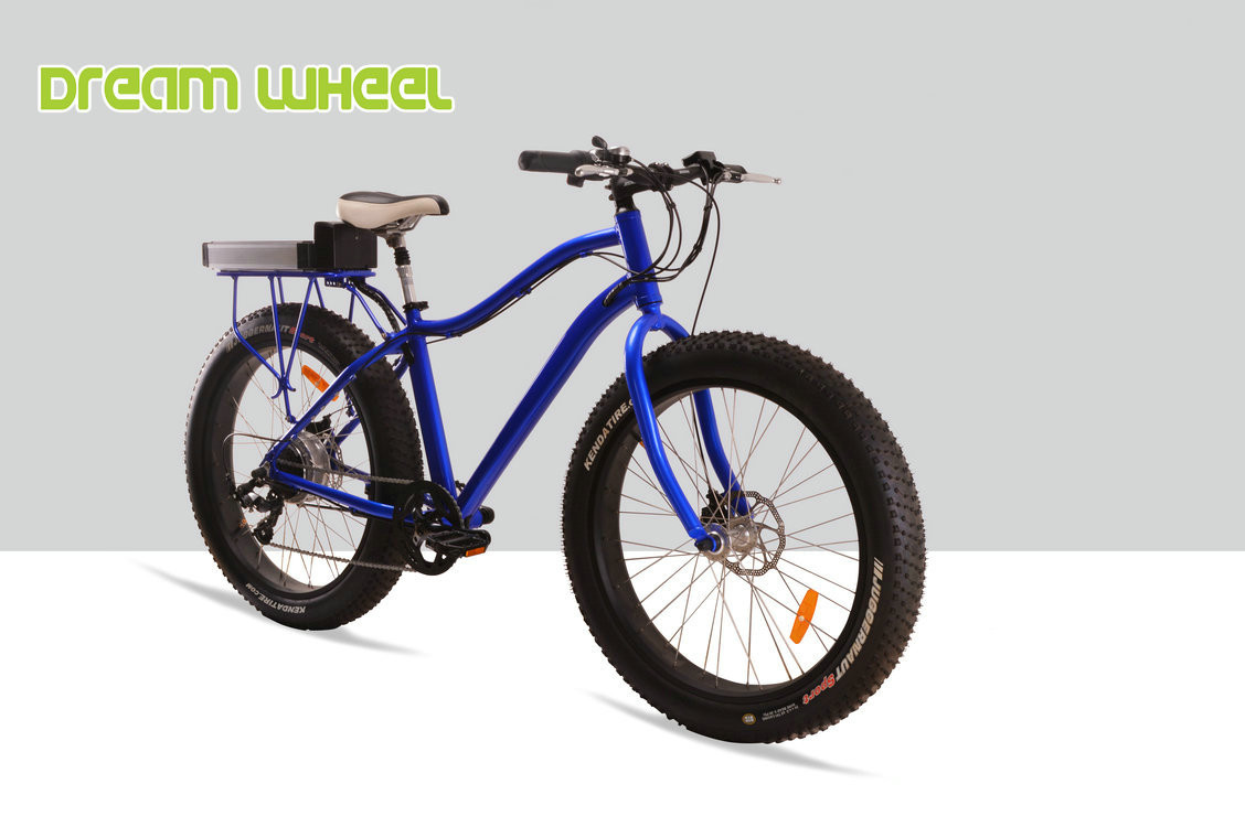 Aluminum 26 Inch Mountain Beach Electric Bicycle Ebike Fat Tire For Adults