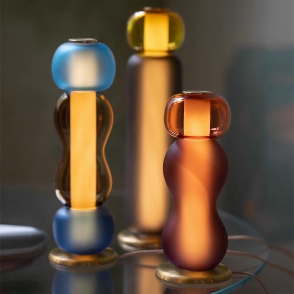 Designer Colored Pendant Lamps LED Stained Glass Pendant Light Bar Shop