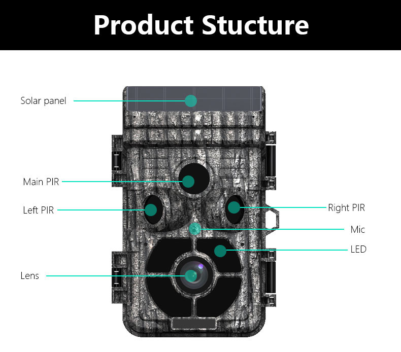 2.0" Color TFT LCD 42MP Hunting Game Camera Waterproof IP65 20 Meters Long Night Range