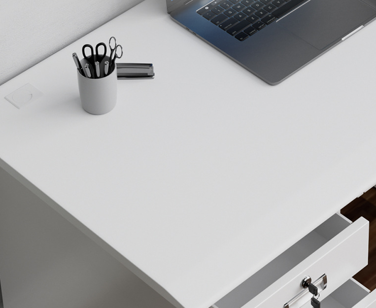 Commercial Furniture Steel Office Computer Desk Single with Locking Drawer Durable