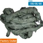 Heavy Duty Olive Polyester Round Sling Jacket Twill Weave Construction Vertical