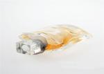 Square Clear Mini Perfume Bottles Empty With Cap , Glass Scent Bottle