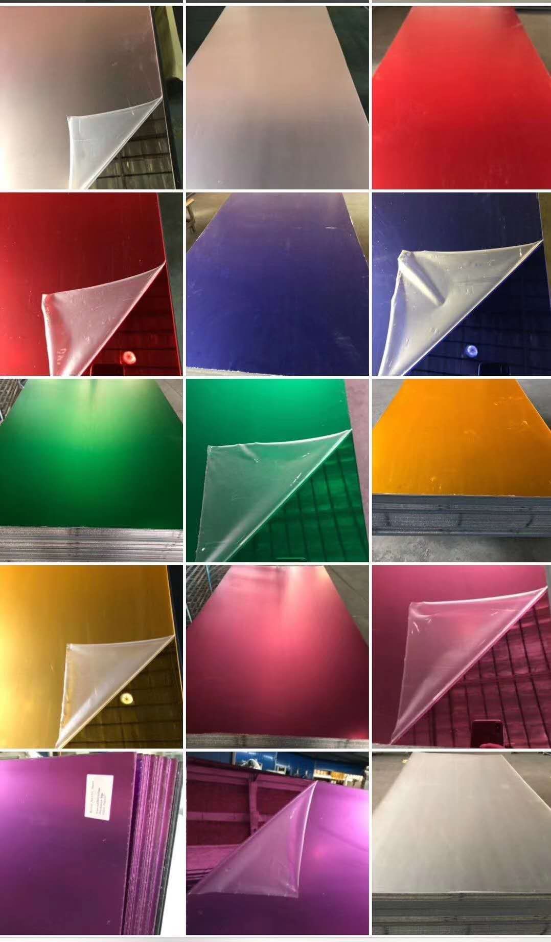 Various Color Plexiglass Mirror Sheets PMMA Plastic Sheet Custom Cut