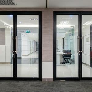Quality Powder Coating Black Aluminium Sliding Doors Residential wholesale
