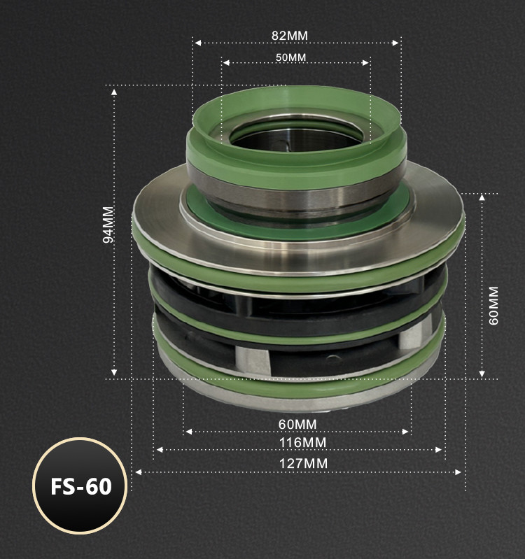 BERGMAN replace Flygt Pump seal 8009230 FS-60mm 3202 4670 4680 5100 metal frame cartridge Mechanical Seal