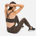 Gym Running Yoga Activewear Sets Texture Cross Back Energy Bra