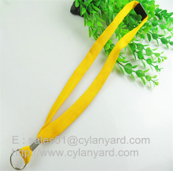 Inexpensive Tube lanyard with metal sheet crimp