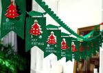 Custom Logo Felt Christmas Decorations Diy Hanging Flag Length 2m