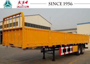 Quality 2 Axles Side Wall Trailer , Flatbed Equipment Trailer 40000 Kgs Payload wholesale