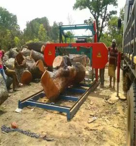 Quality Round Log Cutting band saw mill , portable horizontal band sawmills machine wholesale