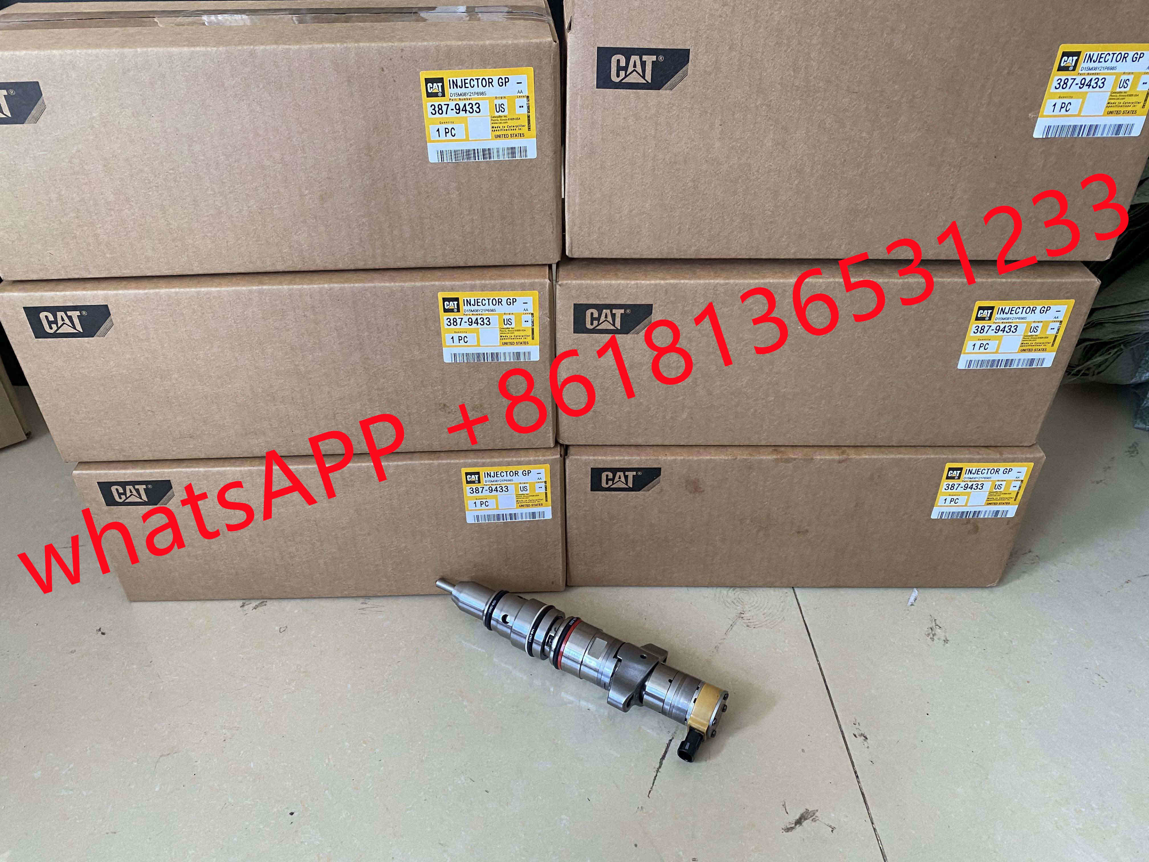 Hot Sale Diesel Engine Parts 387-9433 387-9434 10R-7222 387-9431 254-4330 C9 Fuel Injector For 330D 336D Excavator