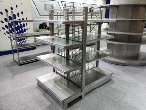 Quality Durable Supermarket Display Shelving With Pitch 50 Wire Mesh Back wholesale