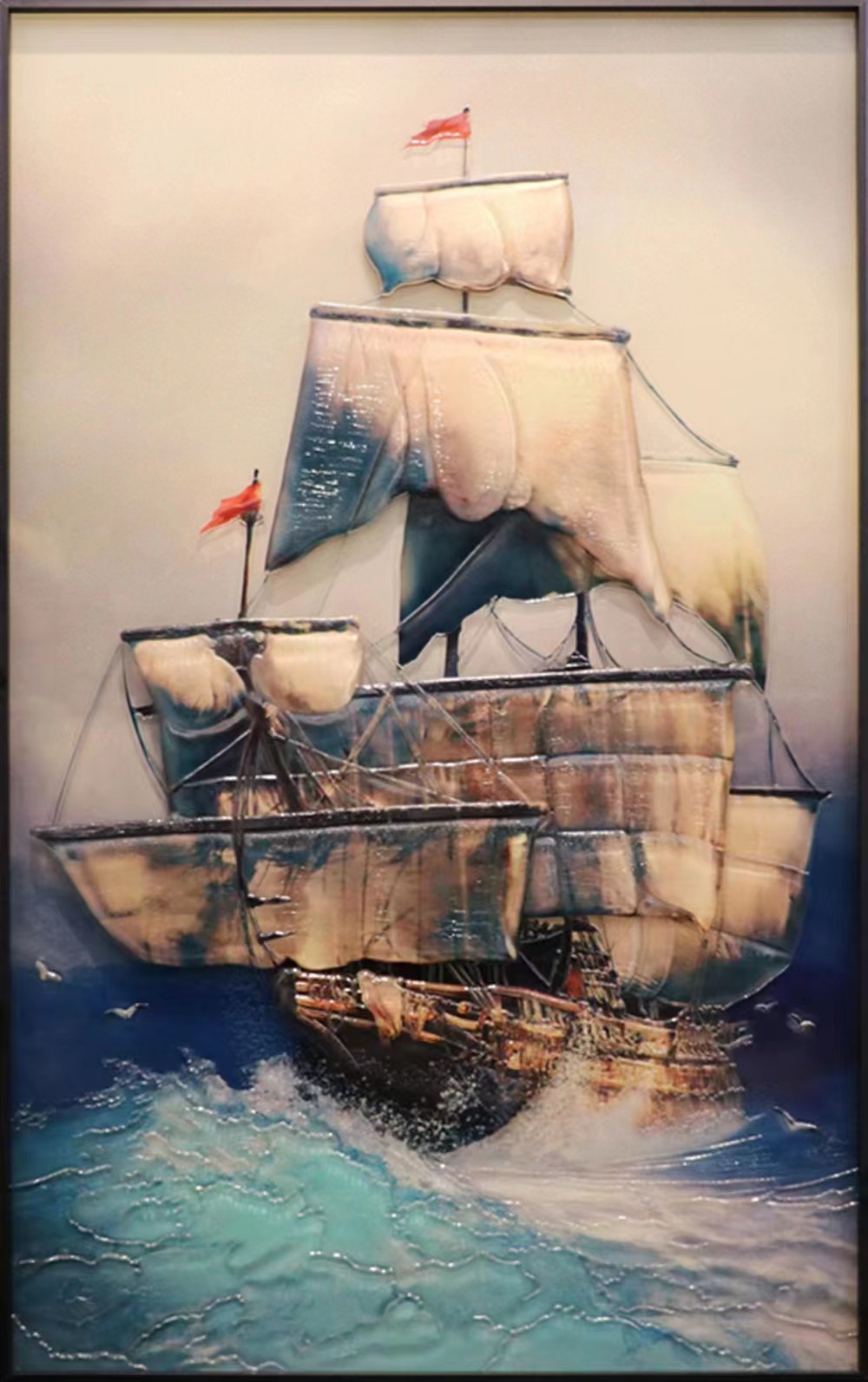 Customized Art Decorative Tempered Hot Melt Glass Fusing Cast Glass Rectangle Shape