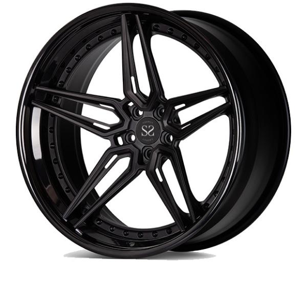 Gloss Black Forged Alloy Rims 3 Piece For Lamborghini Ferrari 5X114.3 5X120