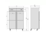 four Door -18 Centigrade 490W Catering Refrigeration Equipment
