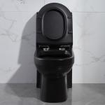 Low Profile American Standard One Piece Elongated Toilet Tall Black 1.6Gpf
