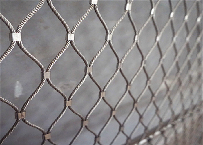 Custom Druable Aviary Wire Panels 1.6mm Stainless Steel Cable Net Zoo Enclosure 7x19