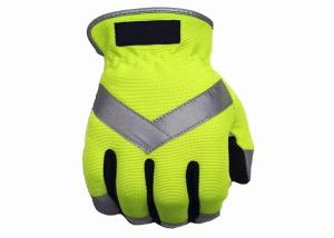 Quality Fluorescent Flexible Safety Traffic Safety Gloves Reflective Material For Adult wholesale