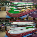 Supermarket Refrigeration Open Display Fridge Semi Height And Island Open
