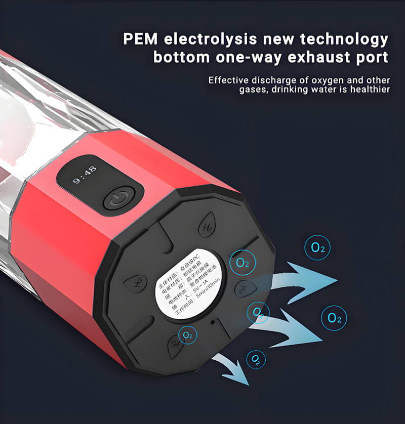 Pure Water Electrolyzed PEM Hydrogen Water Bottle Hydrogen Rich 6000ppb