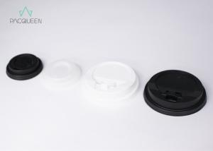 Quality White / Black Takeaway Cup Lids , Coffee Lid For 8 Oz / 12 Oz / 16 Oz Hot Drink Cups wholesale