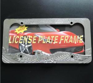 Quality Bald Eagle Car License Plate Frame Chrome License Plate Covers No Rust wholesale