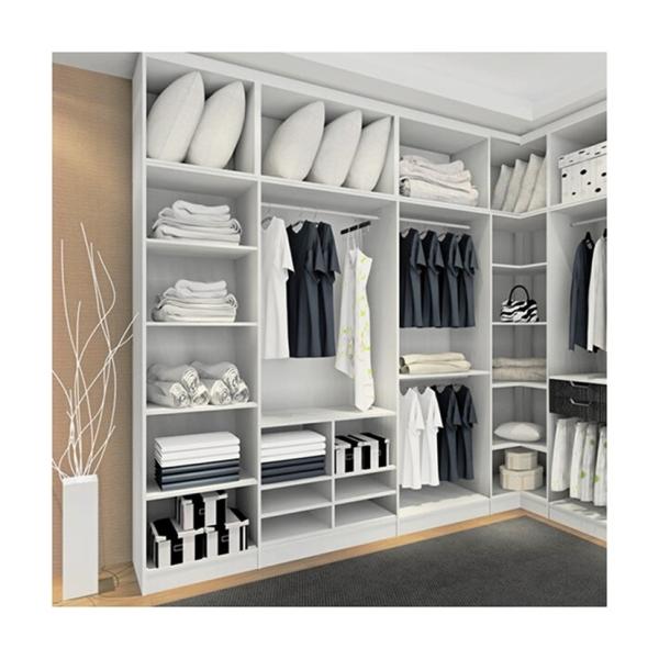 PANEL Wood Style YALIG Big Corner Open Wardrobe Cabinet for Contemporary Design
