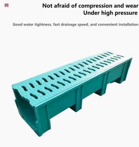 Quality FRP GRP 200mm U-Drainage Ditch Channel Gutter Fiberglass Gutterway / Drain Trench Anti Corrosion Water Channels wholesale