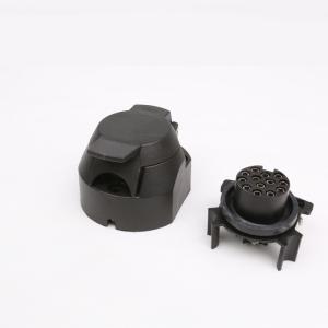 Quality 13 Pin Trailer Socket Polyamide Brass Material Black OEM Standard Truck Socket wholesale
