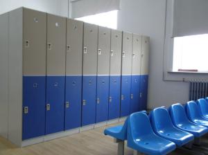 Quality Lightweight Double Tier Lockers , Blue Door Staff Room Lockers For Hospitals wholesale