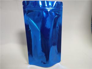 Quality Versatile Aluminum Foil Stand Up Pouch Blue High Temperature Resistance wholesale