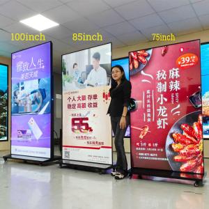 Quality Custom Floor Standing Digital Signage 100 Inch 98 85 75 4k Usb Hdmi Out Lan Wifi wholesale