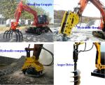43.6kw 7t Earth Excavation Machine HT75W With Four Wheel