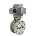 Flange Type Flow Control Valve Electric Actuator Motorized PTFE Sealed Material