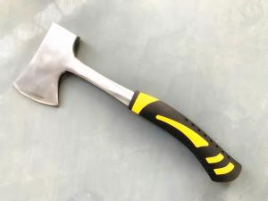 Quality 600G Size Forged Steel Materials Ax With Solid Steel Curved Handle And Yellow Color Gum Cover wholesale